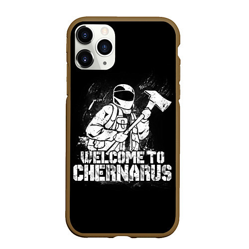 Чехол iPhone 11 Pro матовый DayZ Chernarus / 3D-Коричневый – фото 1