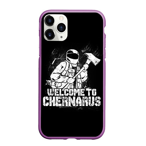 Чехол iPhone 11 Pro матовый DayZ Chernarus / 3D-Фиолетовый – фото 1