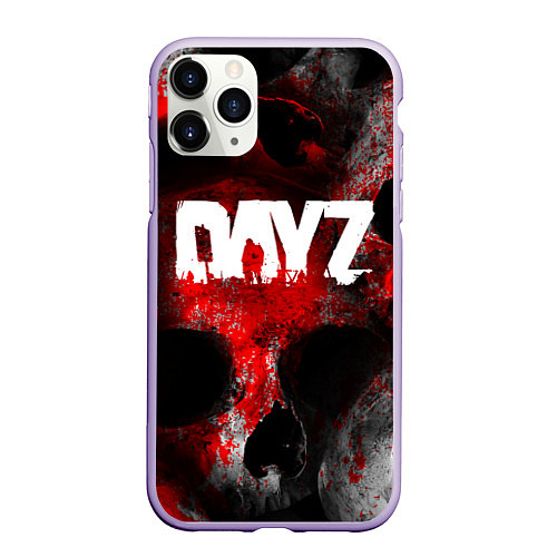 Чехол iPhone 11 Pro матовый DAYZ BLOOD ДЕЙЗИ КРОВЬ Z / 3D-Светло-сиреневый – фото 1