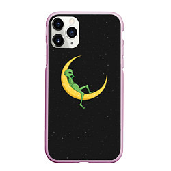 Чехол iPhone 11 Pro матовый Alien Chilling, цвет: 3D-розовый