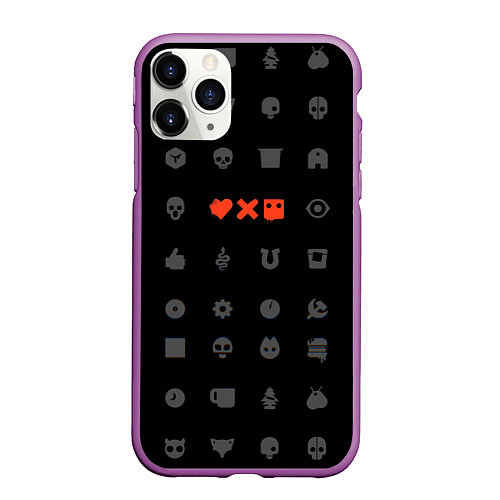 Чехол iPhone 11 Pro матовый Любовь, смерть и роботы / 3D-Фиолетовый – фото 1
