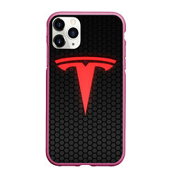 Чехол iPhone 11 Pro матовый NEON TESLA НЕОН ТЕСЛА, цвет: 3D-малиновый