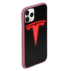 Чехол iPhone 11 Pro матовый NEON TESLA НЕОН ТЕСЛА, цвет: 3D-малиновый — фото 2