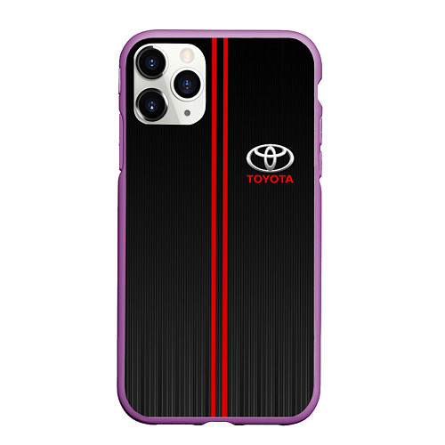 Чехол iPhone 11 Pro матовый TOYOTA PASSION FOR LIFE / 3D-Фиолетовый – фото 1