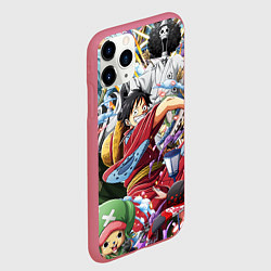 Чехол iPhone 11 Pro матовый ONE PIECE ВАН ПИС, цвет: 3D-малиновый — фото 2