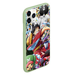 Чехол iPhone 11 Pro матовый ONE PIECE ВАН ПИС, цвет: 3D-салатовый — фото 2