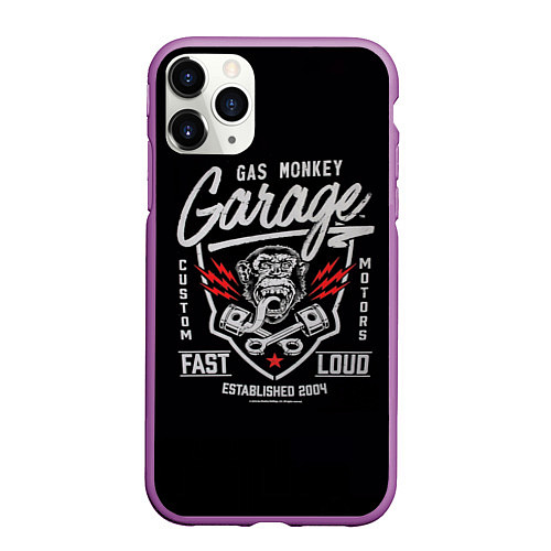 Чехол iPhone 11 Pro матовый Gas Monkey Garage / 3D-Фиолетовый – фото 1