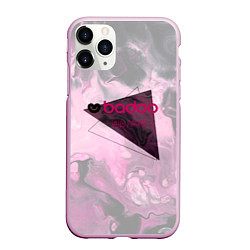 Чехол iPhone 11 Pro матовый Badoo Баду Ищу парня, цвет: 3D-розовый