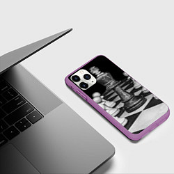 Чехол iPhone 11 Pro матовый Шахматы, цвет: 3D-фиолетовый — фото 2
