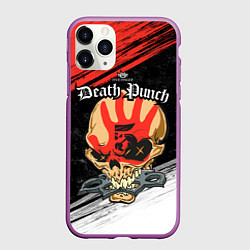 Чехол iPhone 11 Pro матовый Five Finger Death Punch 7, цвет: 3D-фиолетовый