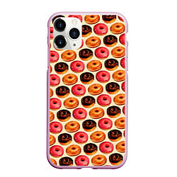 Чехол iPhone 11 Pro матовый Пончики