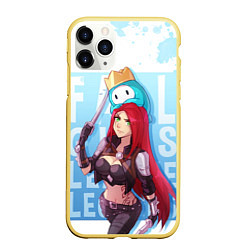 Чехол iPhone 11 Pro матовый Fall guys x league of legands