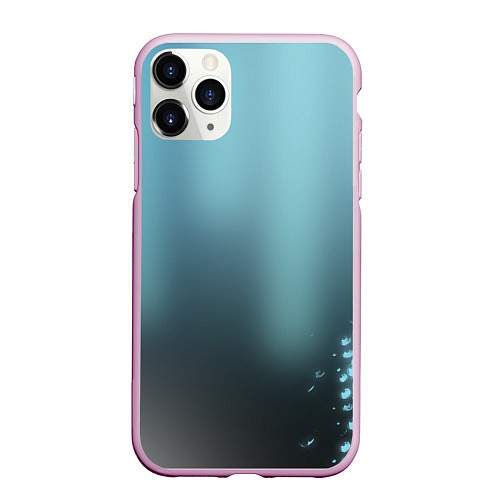 Чехол iPhone 11 Pro матовый Водяные свечения / 3D-Розовый – фото 1