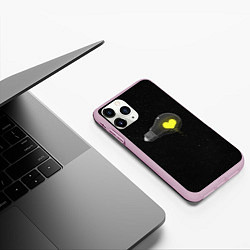 Чехол iPhone 11 Pro матовый Сердце в лампе, цвет: 3D-розовый — фото 2