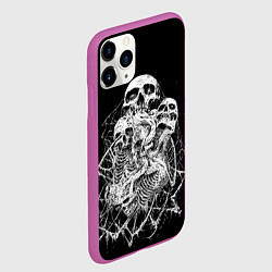 Чехол iPhone 11 Pro матовый ЧЕРЕПА, цвет: 3D-фиолетовый — фото 2