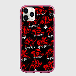 Чехол iPhone 11 Pro матовый КЛИНОК, РАССЕКАЮЩИЙ ДЕМОНОВ, цвет: 3D-малиновый