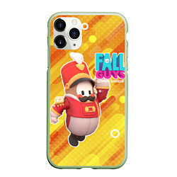 Чехол iPhone 11 Pro матовый FALL GUYS Щелкунчик, цвет: 3D-салатовый