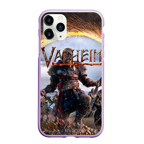 Чехол iPhone 11 Pro матовый Valheim / 3D-Сиреневый – фото 1