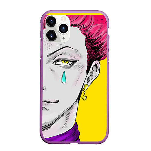 Чехол iPhone 11 Pro матовый Hunter x Hunter Хисока / 3D-Фиолетовый – фото 1