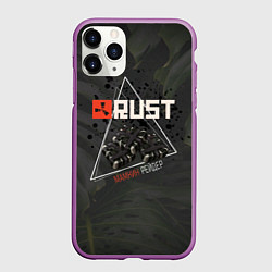 Чехол iPhone 11 Pro матовый Rust Мамкин Рейдер Раст, цвет: 3D-фиолетовый