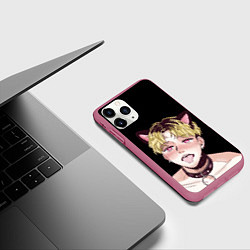 Чехол iPhone 11 Pro матовый АхегаоAhegao О Чан У, цвет: 3D-малиновый — фото 2