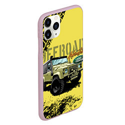 Чехол iPhone 11 Pro матовый LAND ROVER, цвет: 3D-розовый — фото 2