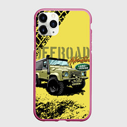 Чехол iPhone 11 Pro матовый LAND ROVER, цвет: 3D-малиновый