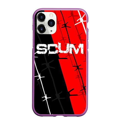 Чехол iPhone 11 Pro матовый SCUM / 3D-Фиолетовый – фото 1