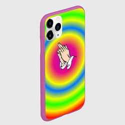 Чехол iPhone 11 Pro матовый Bright print, цвет: 3D-фиолетовый — фото 2
