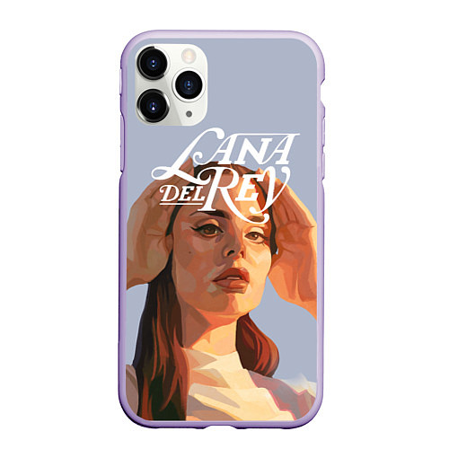 Чехол iPhone 11 Pro матовый Lana del rey / 3D-Светло-сиреневый – фото 1