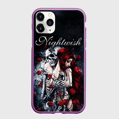 Чехол iPhone 11 Pro матовый NIGHTWISH / 3D-Фиолетовый – фото 1