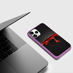 Чехол iPhone 11 Pro матовый Разрезанный, цвет: 3D-фиолетовый — фото 2