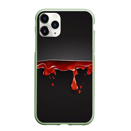 Чехол iPhone 11 Pro матовый Разрезанный / 3D-Салатовый – фото 1