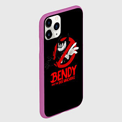 Чехол iPhone 11 Pro матовый Чернильный Бенди, цвет: 3D-фиолетовый — фото 2