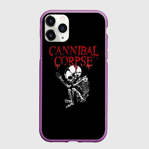 Чехол iPhone 11 Pro матовый Cannibal Corpse 1 / 3D-Фиолетовый – фото 1