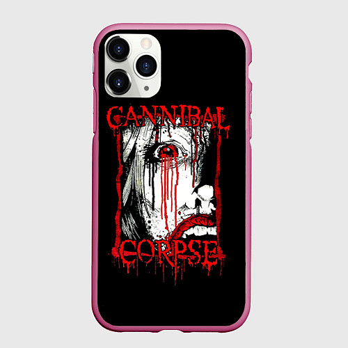 Чехол iPhone 11 Pro матовый Cannibal Corpse 2 / 3D-Малиновый – фото 1