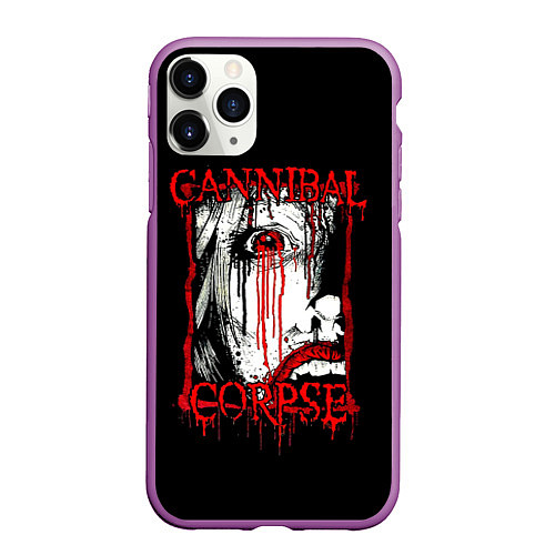 Чехол iPhone 11 Pro матовый Cannibal Corpse 2 / 3D-Фиолетовый – фото 1