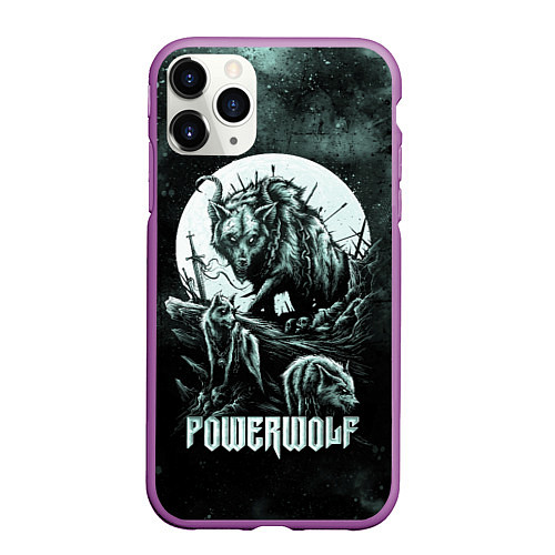 Чехол iPhone 11 Pro матовый Powerwolf / 3D-Фиолетовый – фото 1