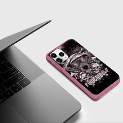 Чехол iPhone 11 Pro матовый Powerwolf, цвет: 3D-малиновый — фото 2