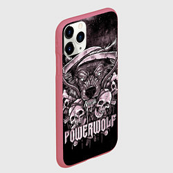 Чехол iPhone 11 Pro матовый Powerwolf, цвет: 3D-малиновый — фото 2