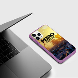 Чехол iPhone 11 Pro матовый Metro Exodus, цвет: 3D-фиолетовый — фото 2