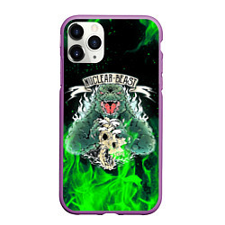 Чехол iPhone 11 Pro матовый GODZILLA ГОДЗИЛЛА, цвет: 3D-фиолетовый