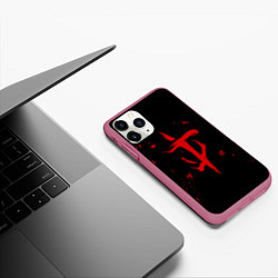 Чехол iPhone 11 Pro матовый DOOM SLAYER, цвет: 3D-малиновый — фото 2