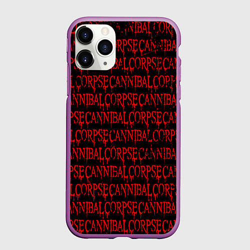 Чехол iPhone 11 Pro матовый Cannibal Corpse / 3D-Фиолетовый – фото 1
