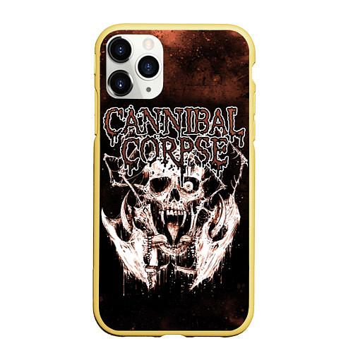 Чехол iPhone 11 Pro матовый Cannibal Corpse / 3D-Желтый – фото 1