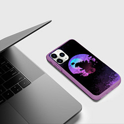 Чехол iPhone 11 Pro матовый GODZILLA ГОДЗИЛЛА, цвет: 3D-фиолетовый — фото 2