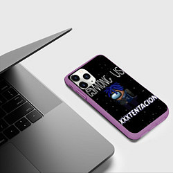 Чехол iPhone 11 Pro матовый Among Us- XXXTENTACION, цвет: 3D-фиолетовый — фото 2