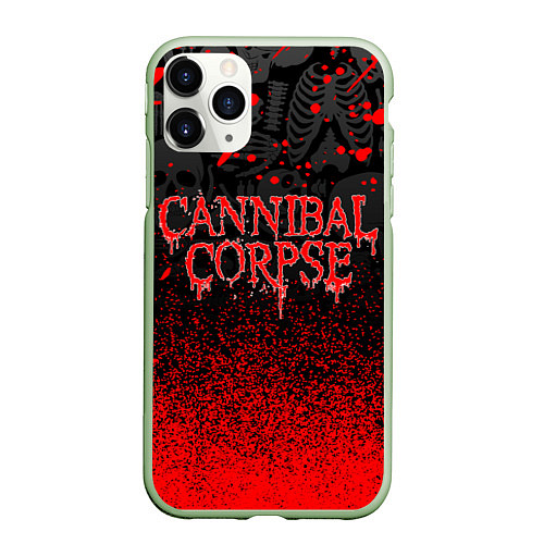 Чехол iPhone 11 Pro матовый CANNIBAL CORPSE / 3D-Салатовый – фото 1