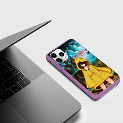 Чехол iPhone 11 Pro матовый Little Nightmares 2, цвет: 3D-фиолетовый — фото 2