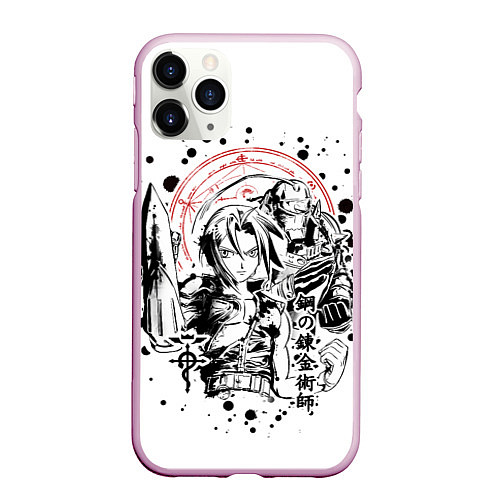 Чехол iPhone 11 Pro матовый Стальной алхимик / 3D-Розовый – фото 1